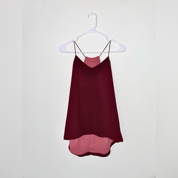 Express Barcelona reversible maroon red and mauve pink classy elegant cami tank - Picture 3 of 7